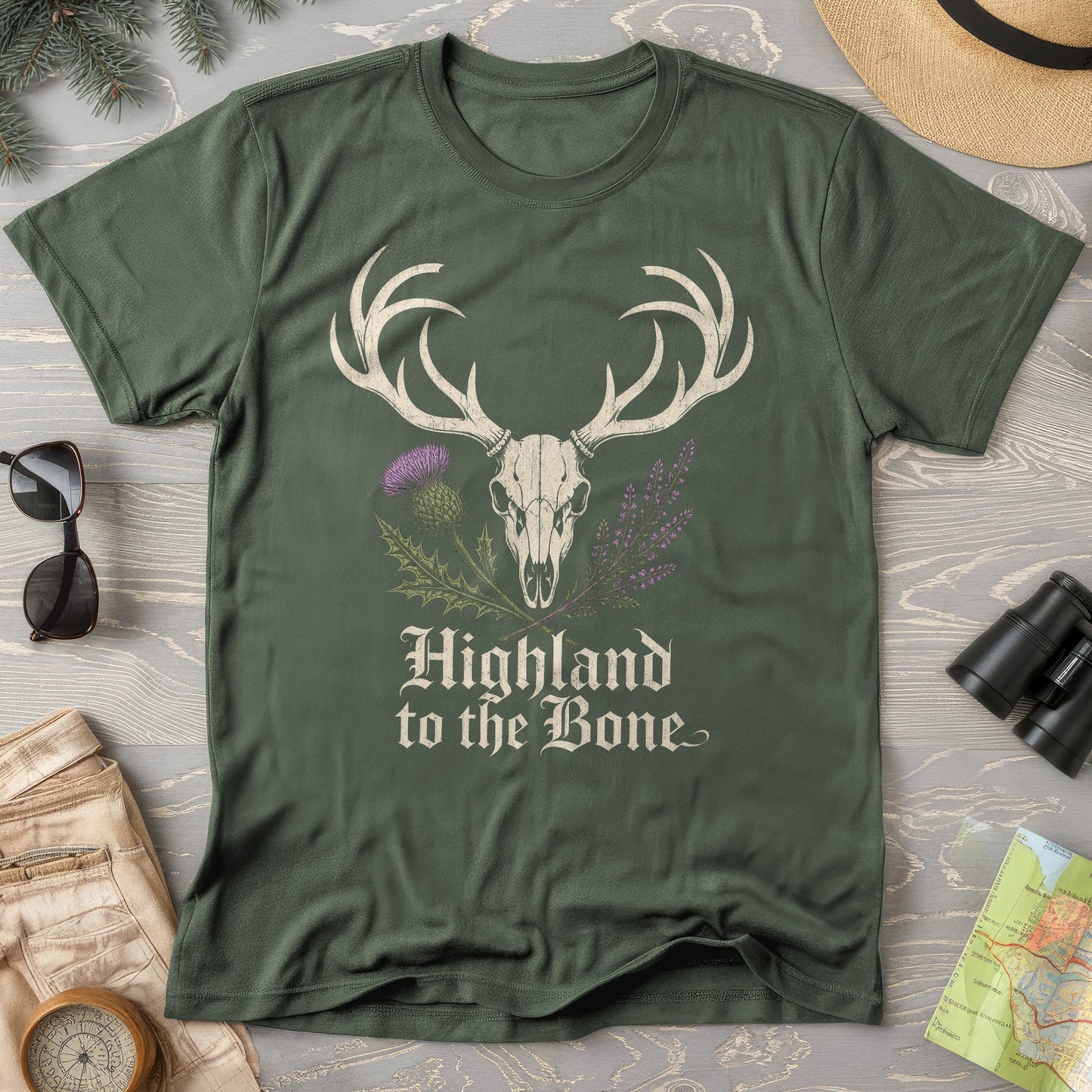 Highland Stag Skull T-Shirt