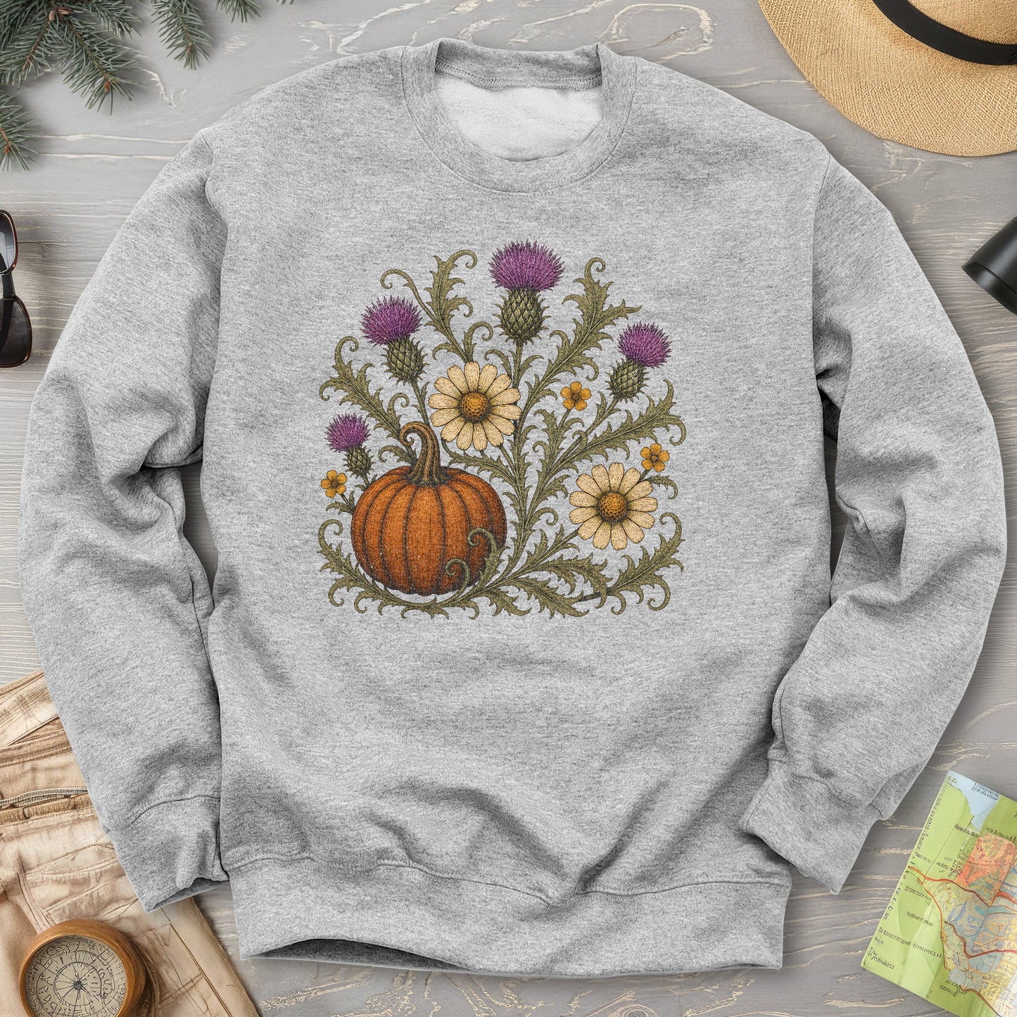 Pumpkin Thistles Sweatshirt