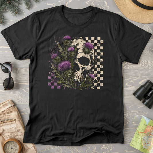 Thistle Skull Check T-Shirt