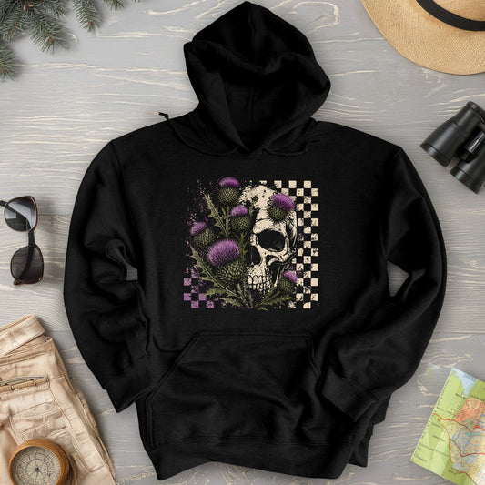 Thistle Skull Check Hoodie