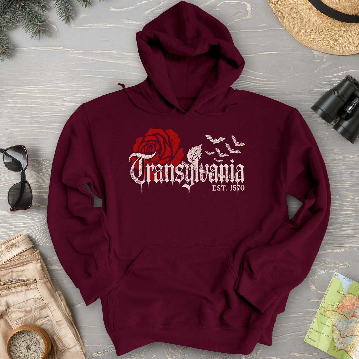 Transylvania Gothic Rose Hoodie