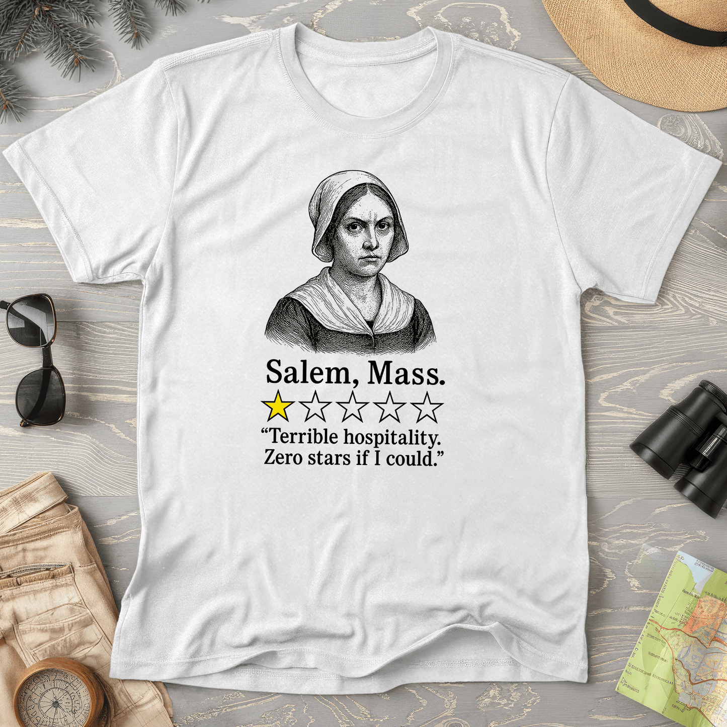 Salem Massachusetts "1 Star Review" T-Shirt