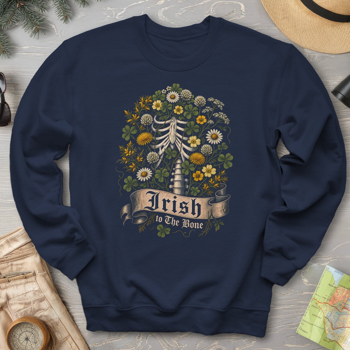Irish To The Bone Floral Sweatshirt