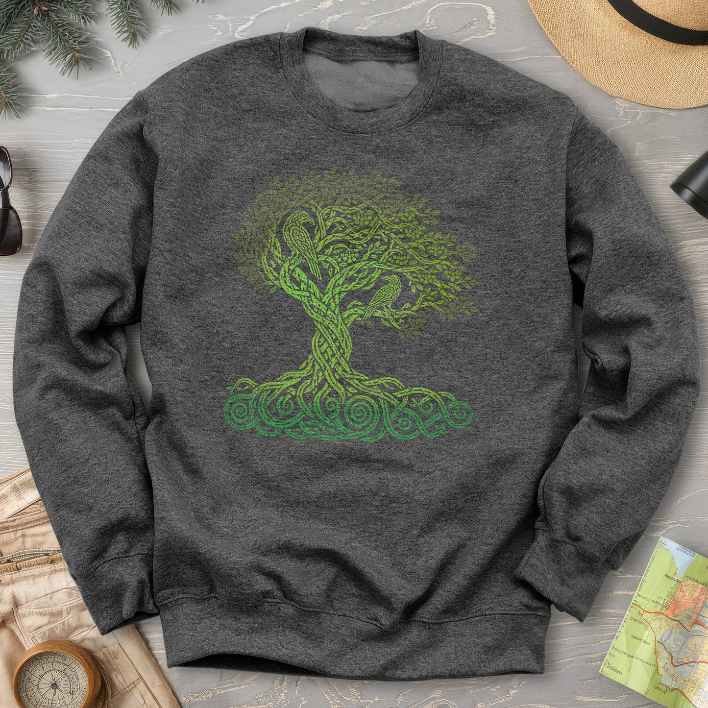 Celtic Raven Tree Sweatshirt