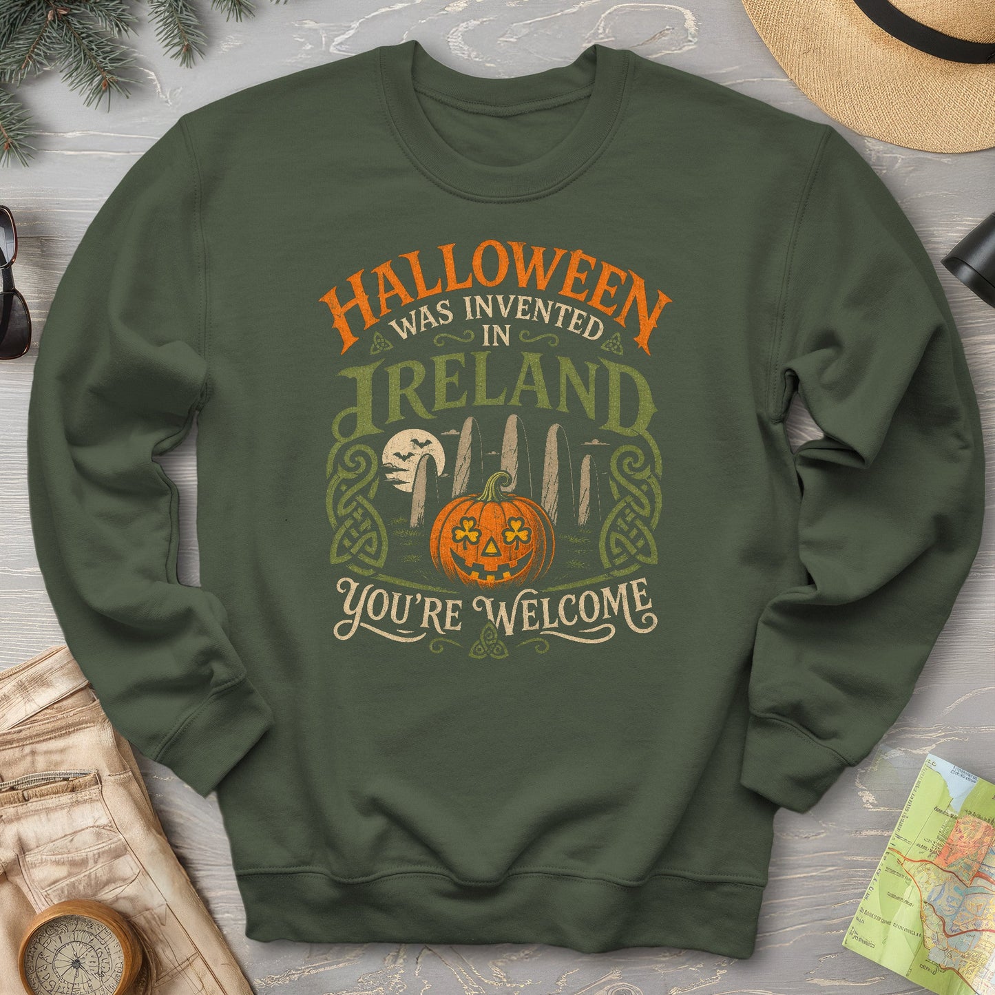 Invented In Ireland Halloween Sweatshirt
