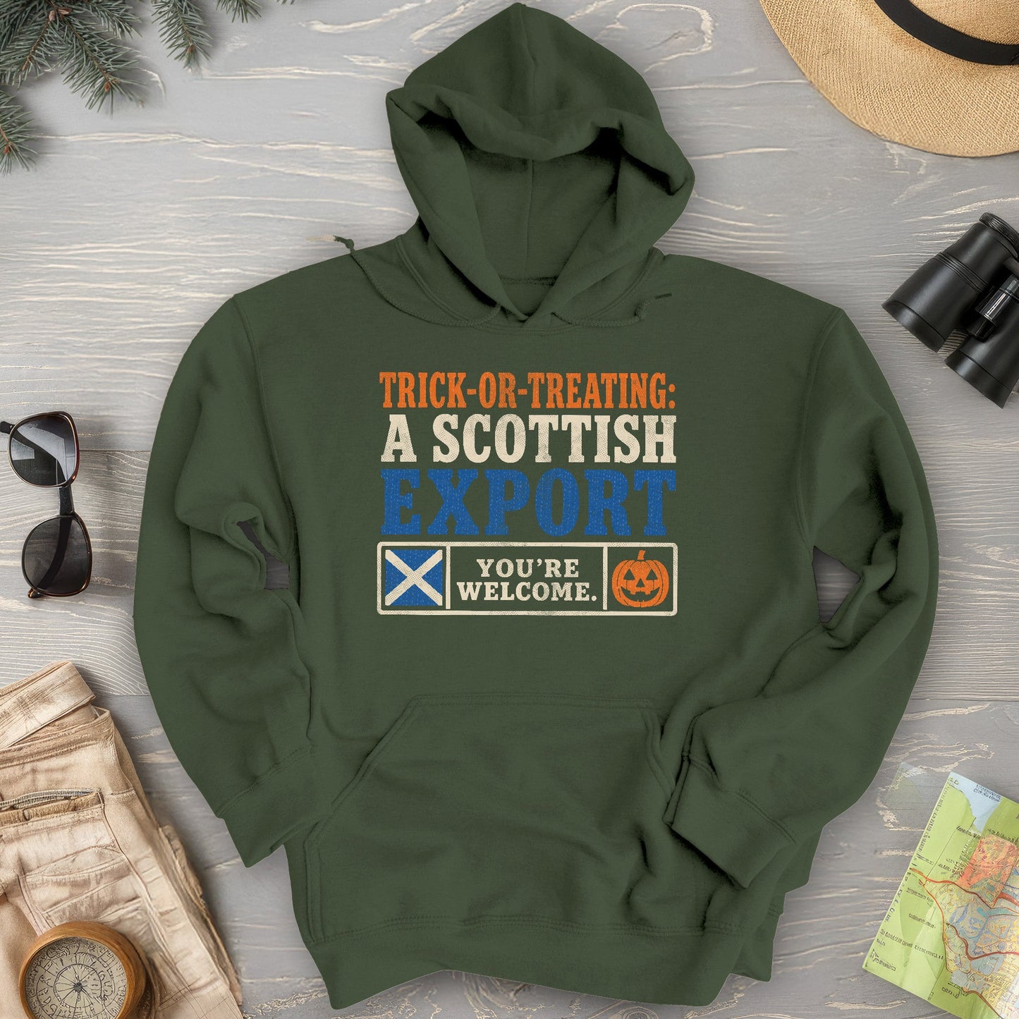 Trick Or Treat Scottish Hoodie