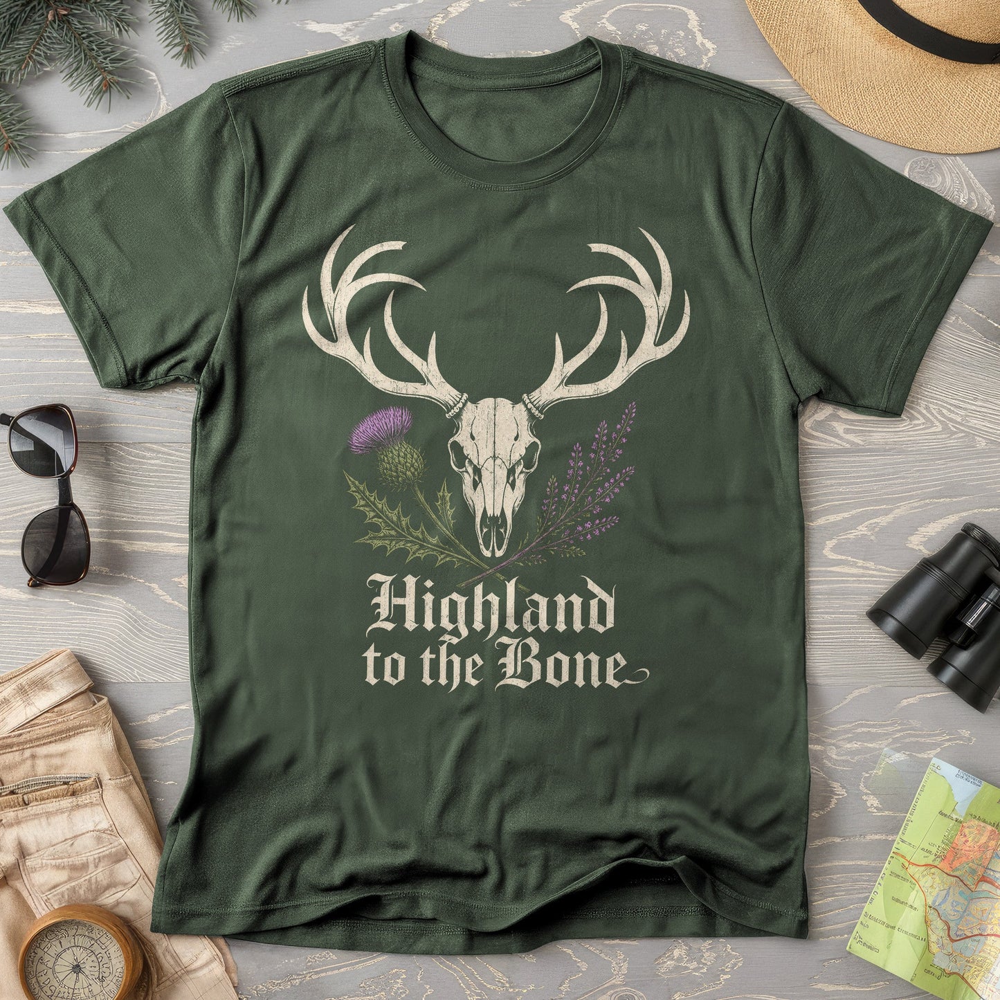 Highland Stag Skull T-Shirt