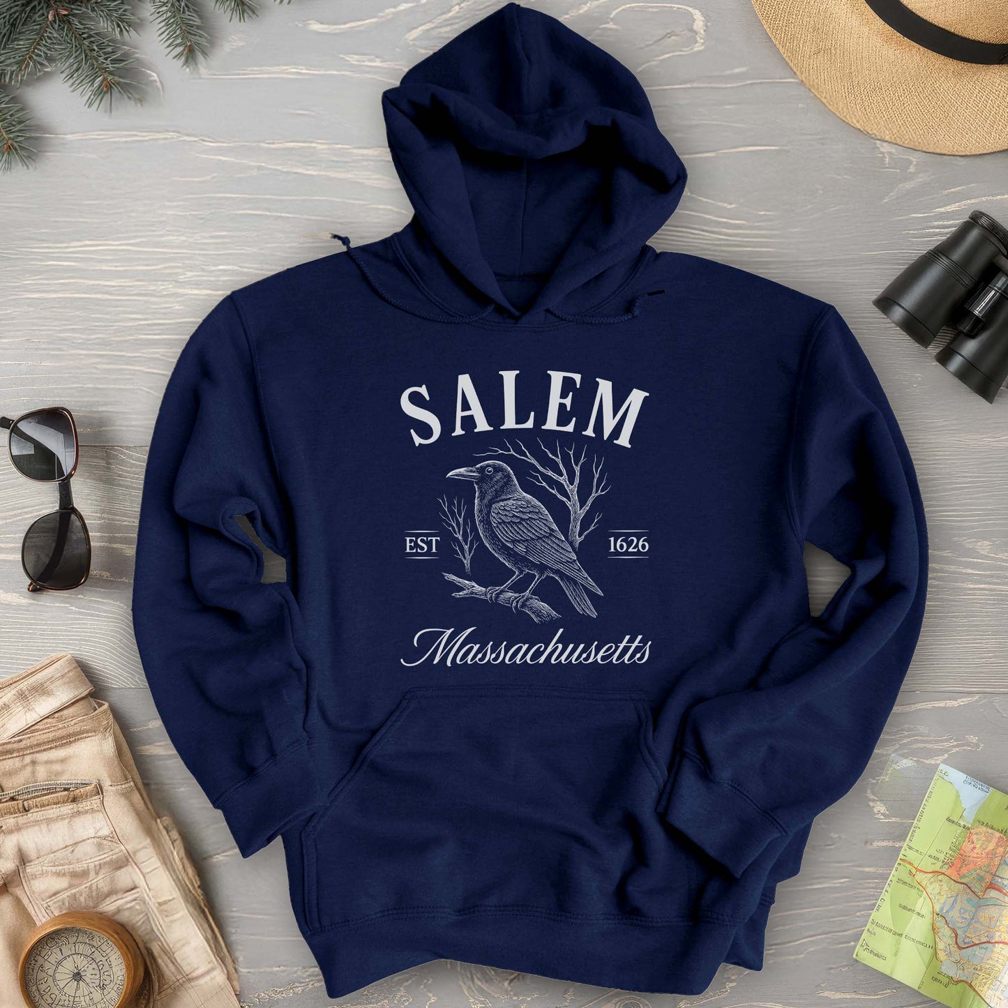 Salem Massachusetts Raven Hoodie