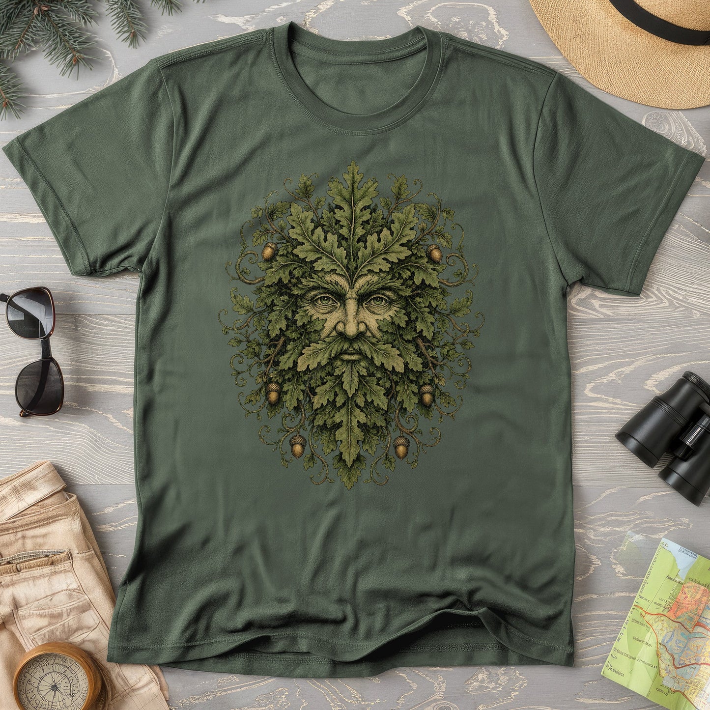 Green Man Oak T-Shirt