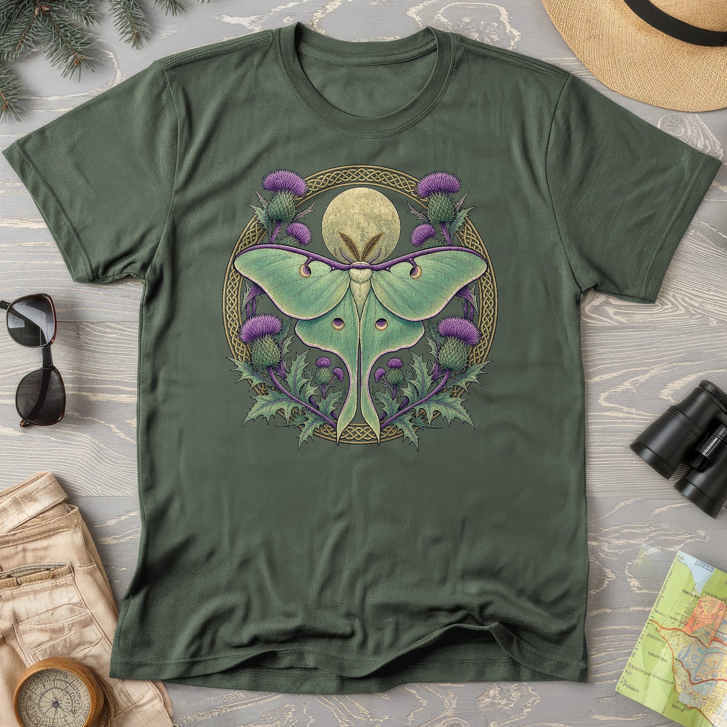 Thistle Luna Moth T-Shirt